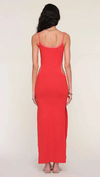 Heartloom Carson Knit Cutout Midi Dress in Flame
