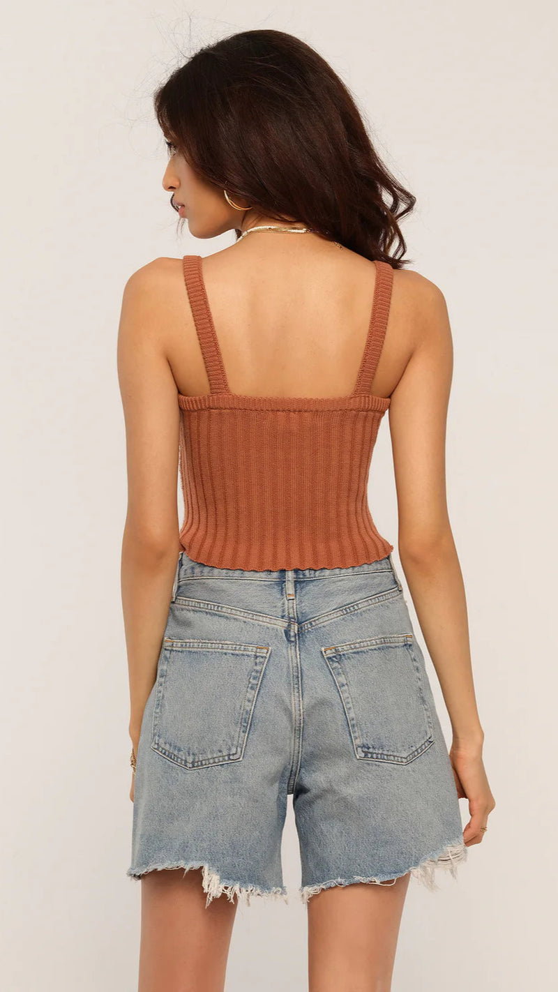 Heartloom Julie Crochet Tank in Clay