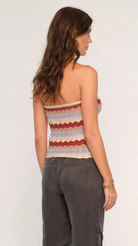 Heartloom Henri Crochet Strapless Tube Top in Wheat