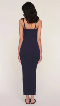 Heartloom Plumeria Knit Midi Dress in Navy