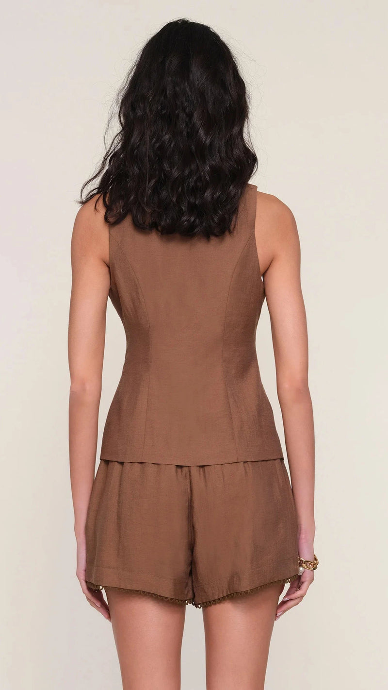 Heartloom Campari Vest in Mocha