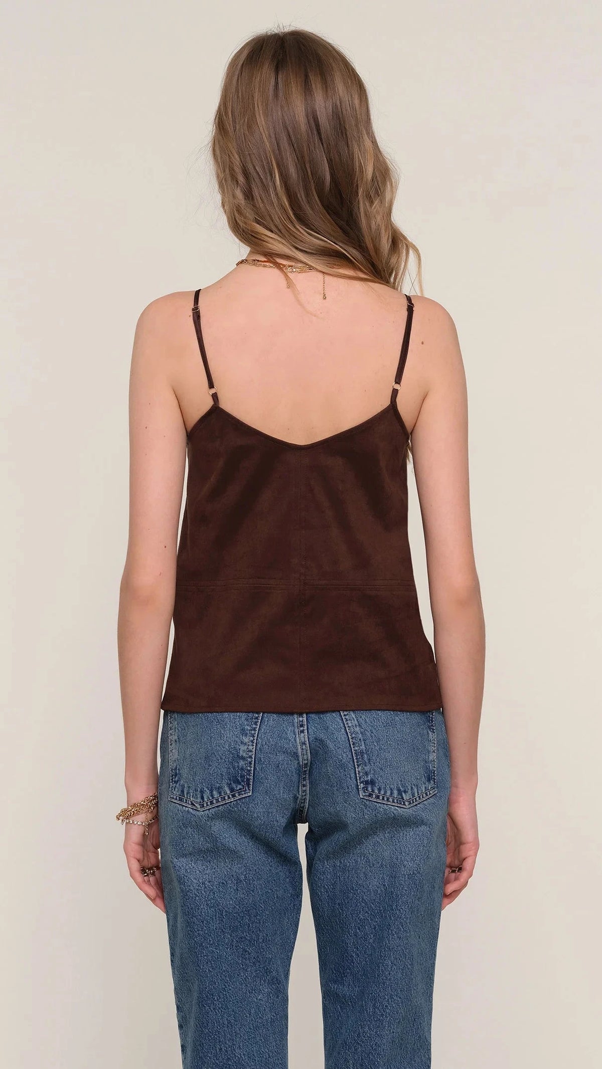 Heartloom Raani Faux Suede Cami in Bittersweet