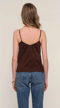 Heartloom Raani Faux Suede Cami in Bittersweet