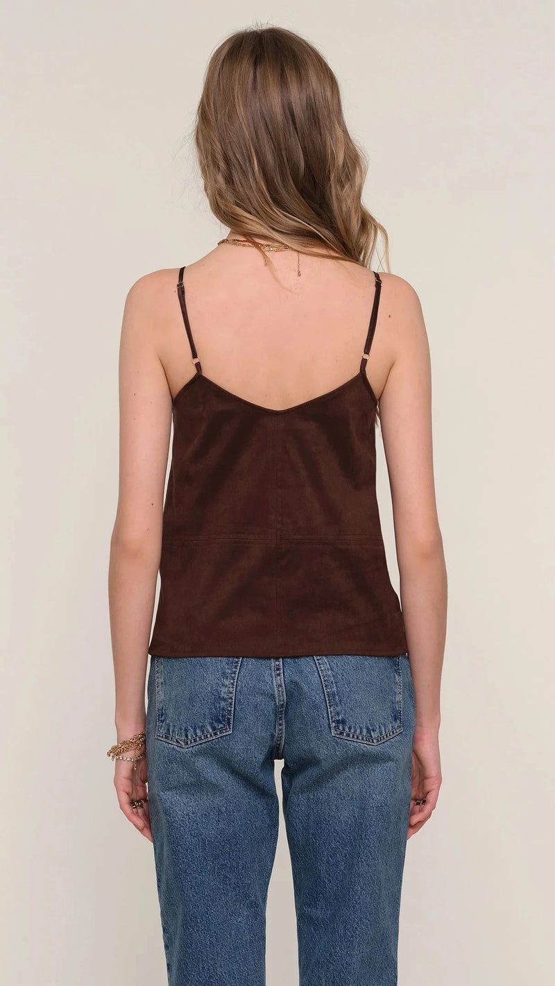Heartloom Raani Faux Suede Cami in Bittersweet