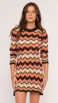 Heartloom Aston Long Sleeve Knit Dress in Coco