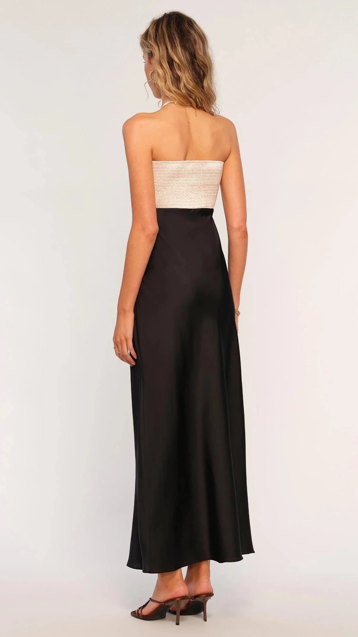 Heartloom London Halter Dress in White/Black