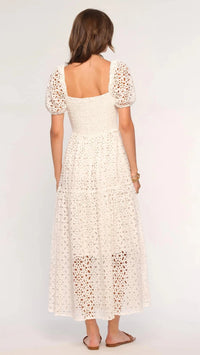 Heartloom Sarella Eyelet Maxi Dress in Eggshell