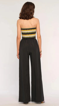Heartloom Halle Silky Tie Pant in Black
