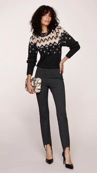 Heartloom Ina Vintage Herringbone Stirrup Pant in Smoke