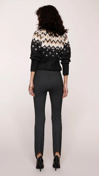 Heartloom Ina Vintage Herringbone Stirrup Pant in Smoke