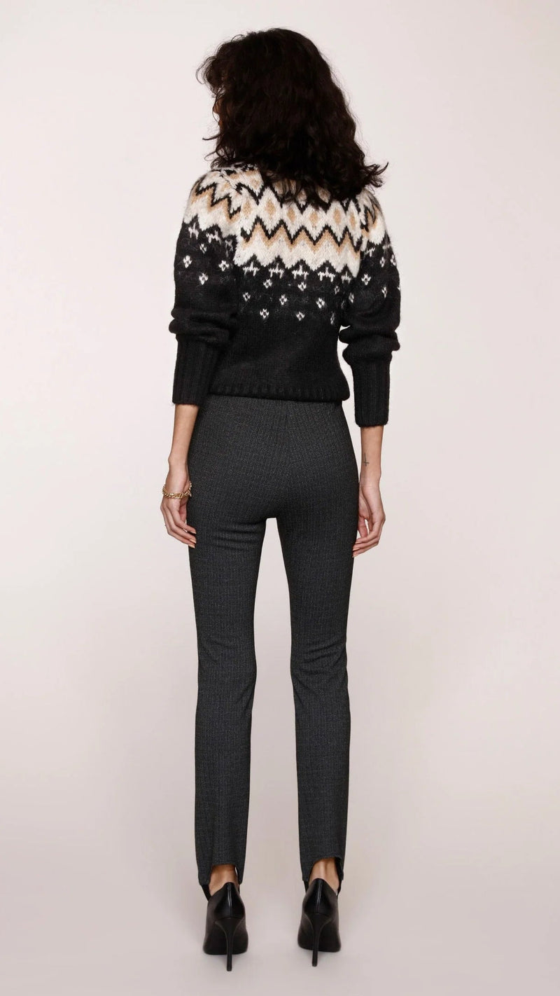 Heartloom Ina Vintage Herringbone Stirrup Pant in Smoke