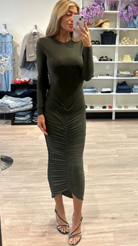 Ronny Kobo Sidonie Dress in Grape Leaf