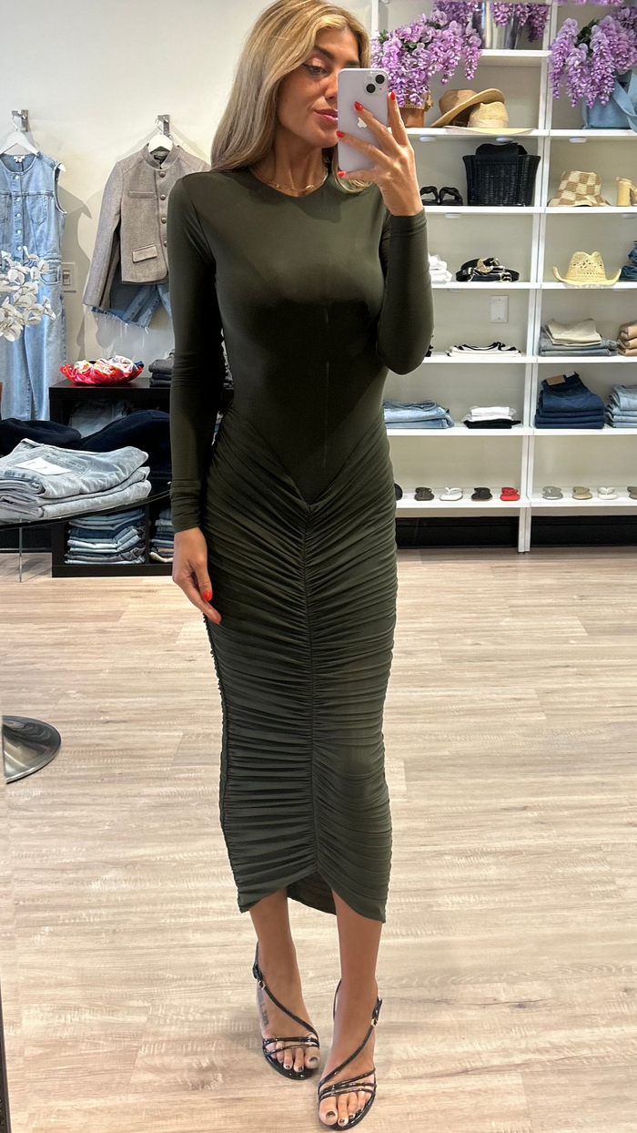 Ronny Kobo Sidonie Dress in Grape Leaf