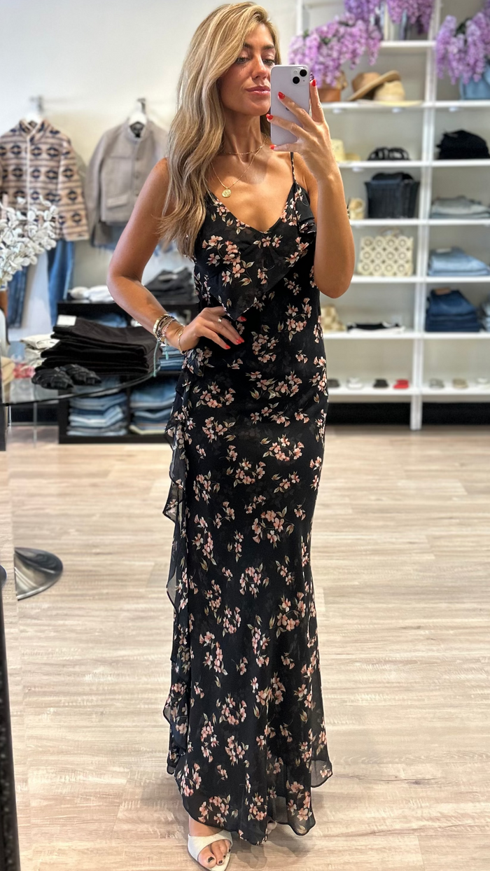 Misa Gillian Maxi Dress in Autumn Cluster Print