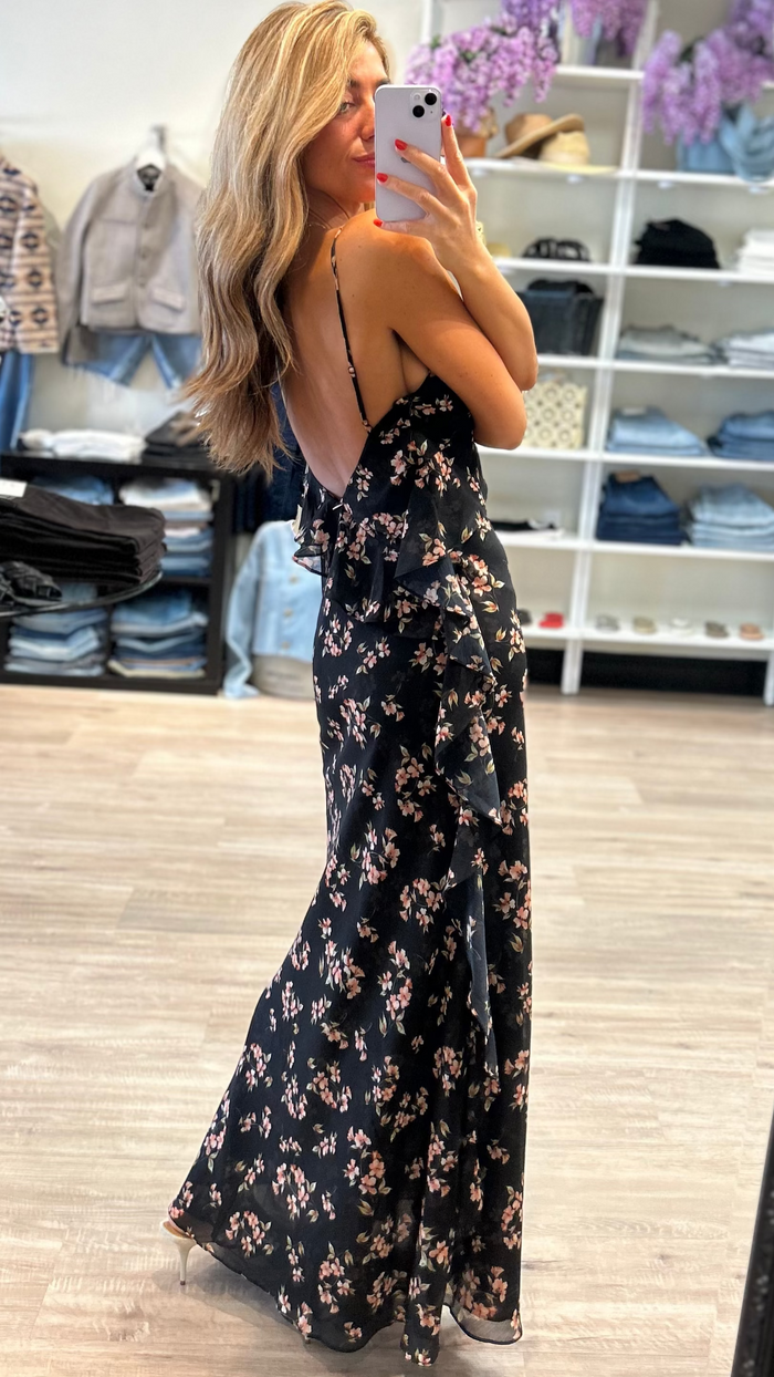 Misa Gillian Maxi Dress in Autumn Cluster Print