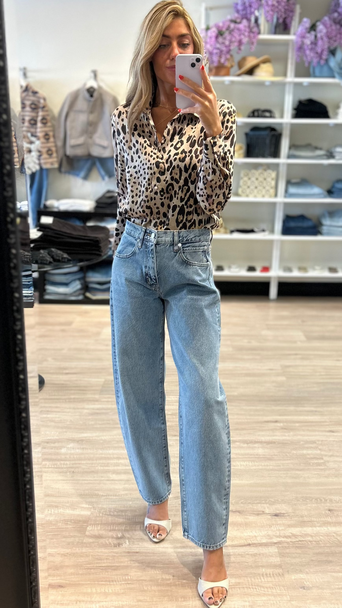 Misa Celine Top in Leopard Print