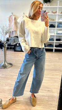 Paige Elodie Suede Flat in Camel