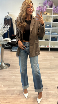 Line and Dot Belmont Blazer in Brown