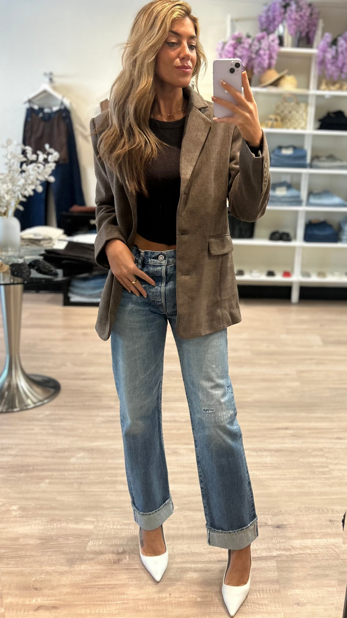 Line and Dot Belmont Blazer in Brown