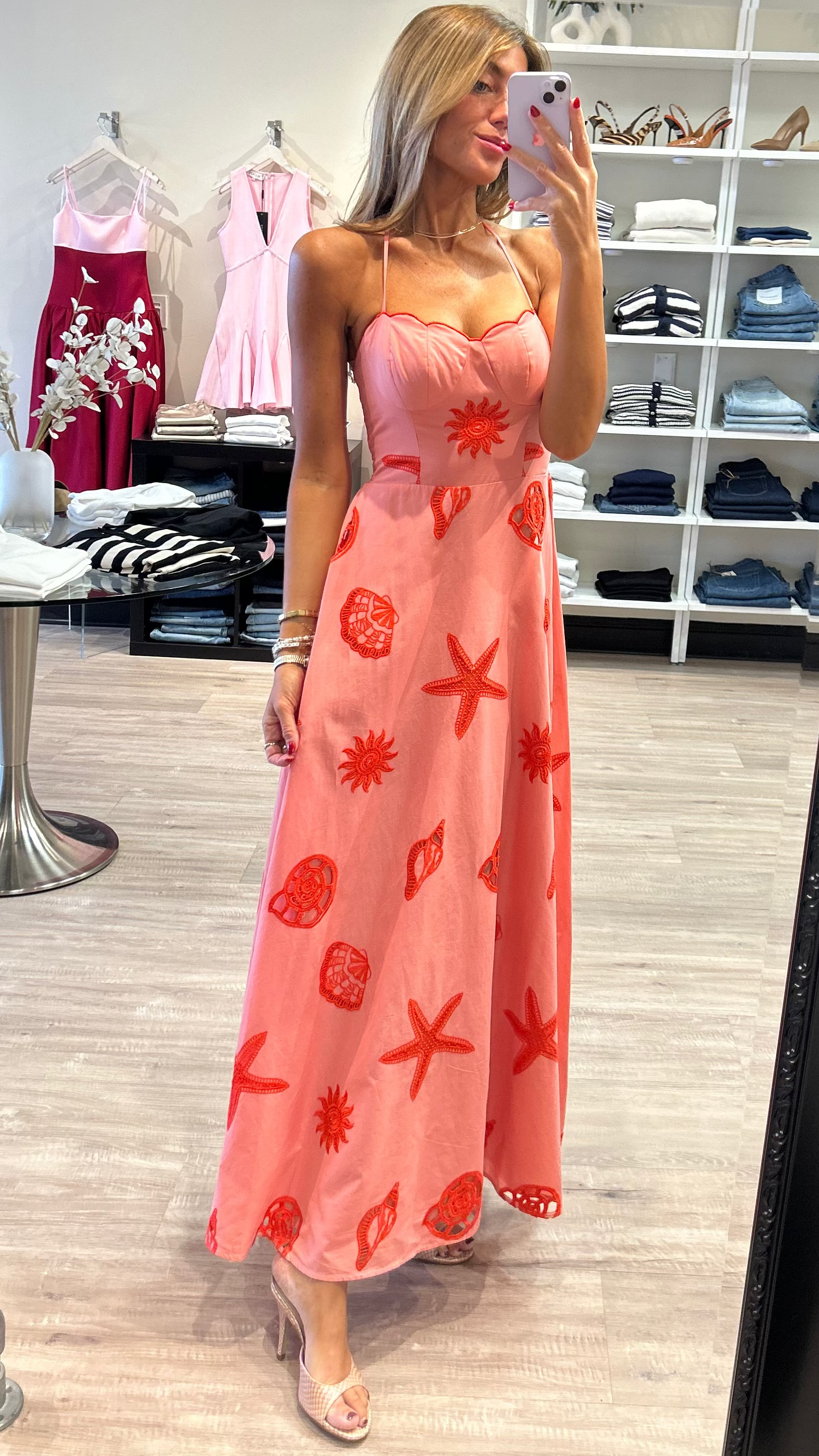 Saylor Cassia Halter Maxi Dress in Pink Rose Suite 201 Saylor Cassia Halter Maxi Dress in Pink Rose Suite 201
