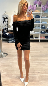 Generation Love Alexis Off The Shoulder Mini Dress in Black