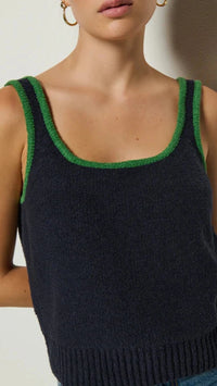 Nation LTD Peggy Sue Two Tone Sweater Tank in Night Sky
