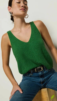 Nation LTD Cece Sweater Tank in Green Lawn