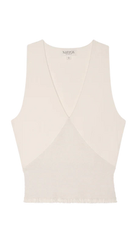 Nation LTD Evalina Smock Waist Tank in Porcelain