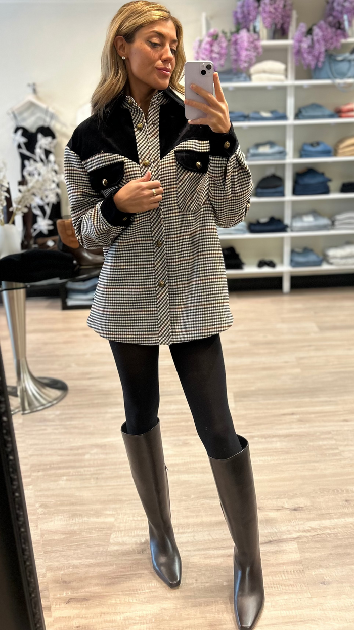 Ronny Kobo Rachael Jacket in Black/White Multi