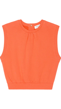 Nation LTD Billie Sleeveless Sweatshirt in Coral Kiss