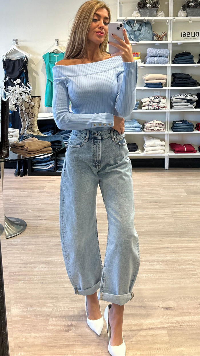 Nation LTD Val Off Shoulder Top in Bell
