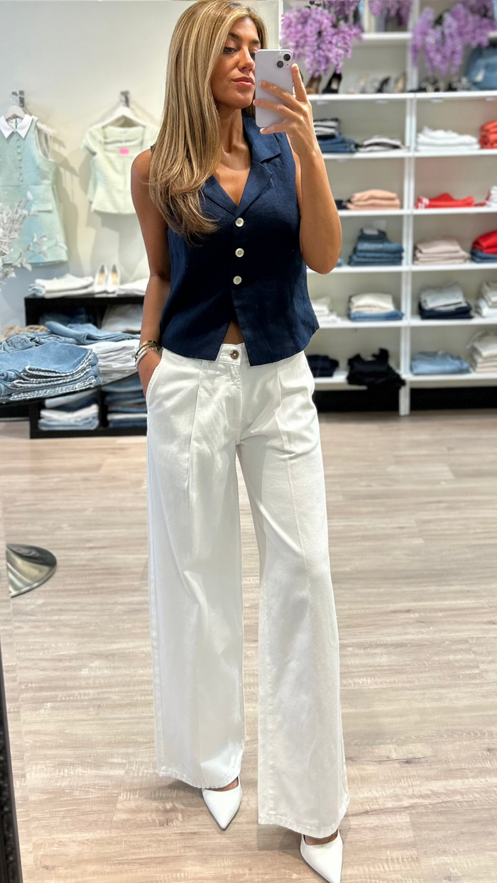 DL1961 Isabel Wide Leg 31.5" in White