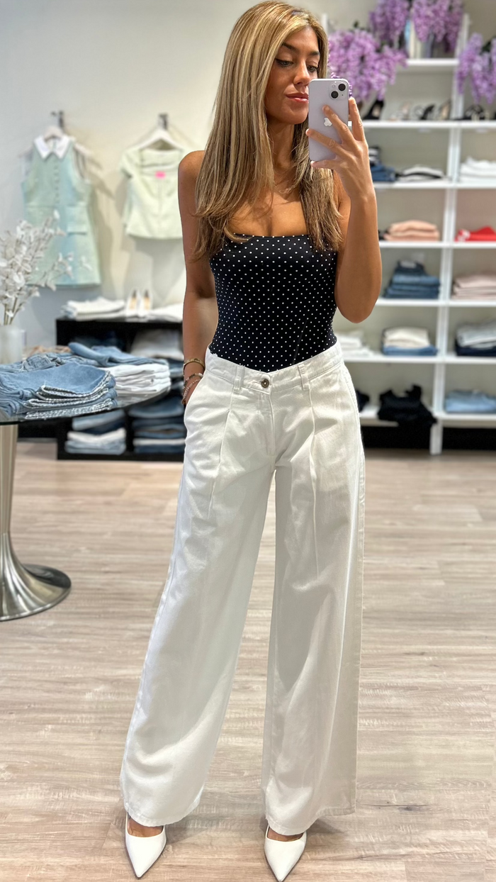 DL1961 Isabel Wide Leg 31.5" in White