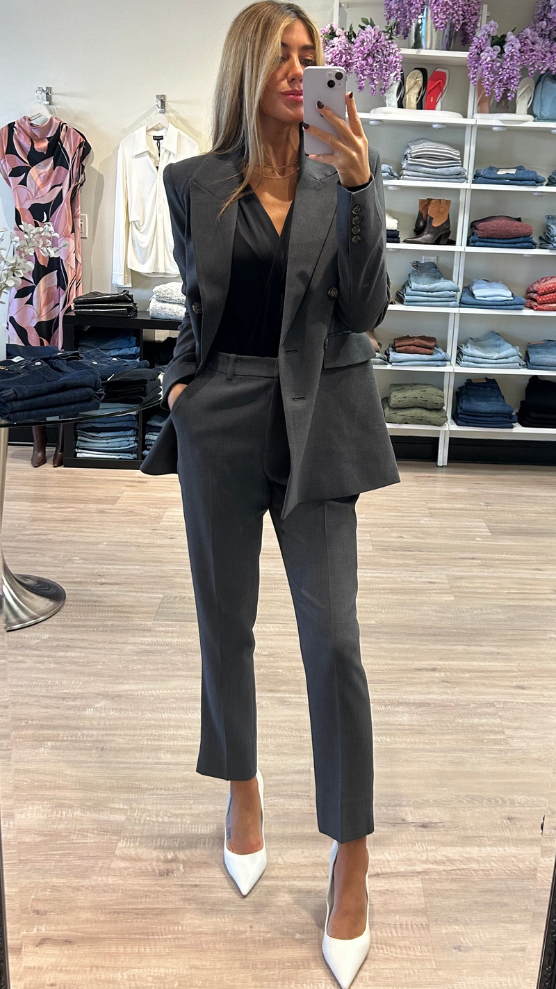 Favorite Daughter The Phoebe Blazer in Grey