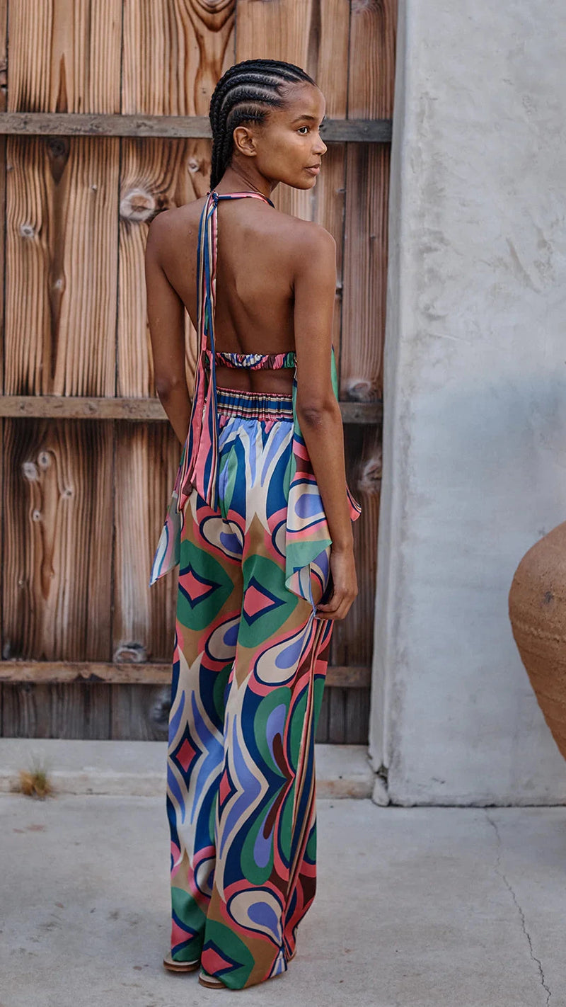 Misa Reshma Pants in Butterfly Mirror Print