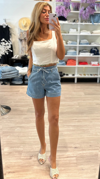 Amanda Uprichard Jace Fringe Beaded Top in Ivory
