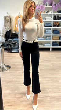 Frame The Mesh Polka Dot Top in Cream