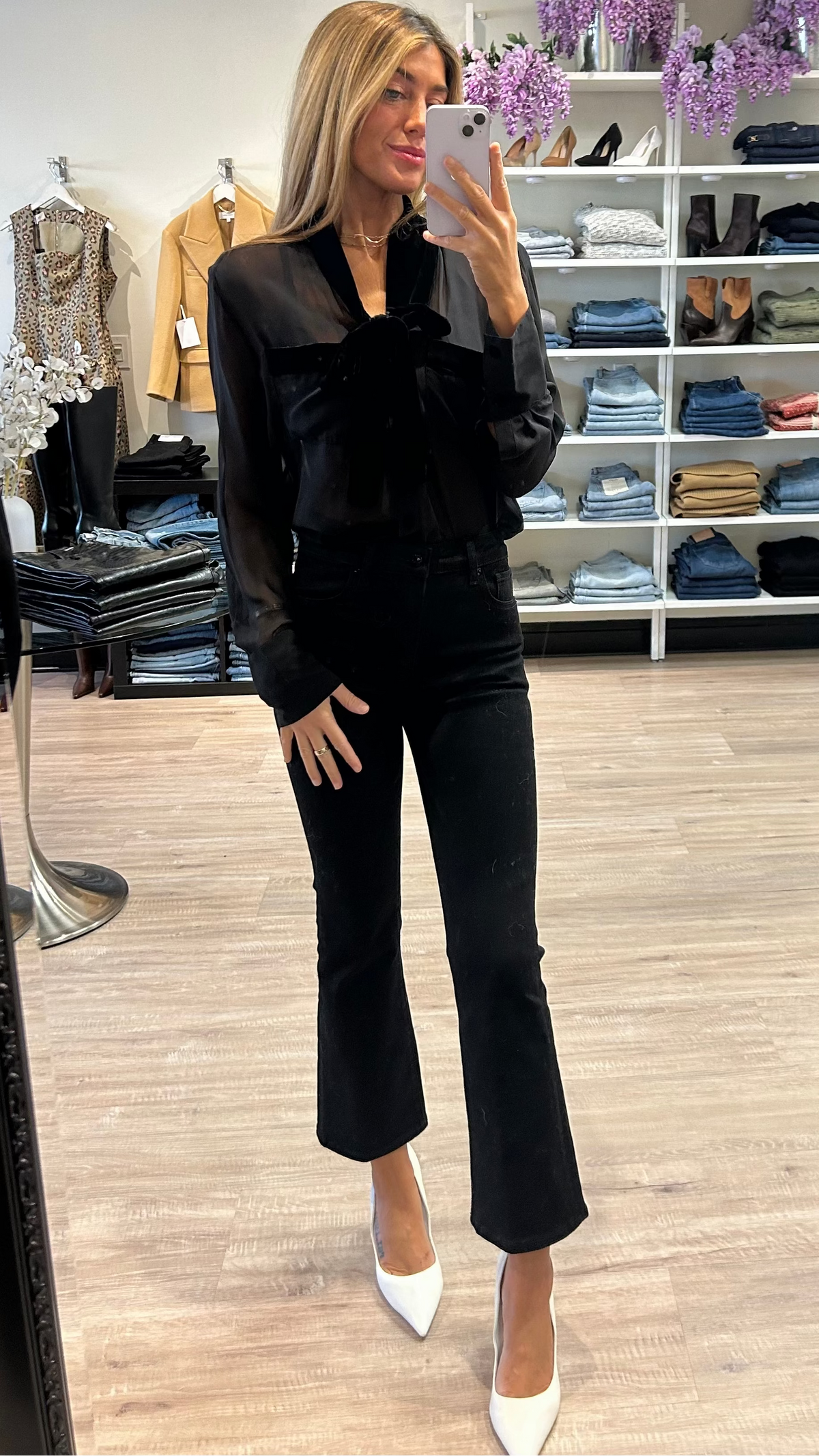 Frame Reboot Cropped Denim in Black