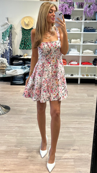 Generation Love Courtney Linen Mini Dress in Zesty Floral