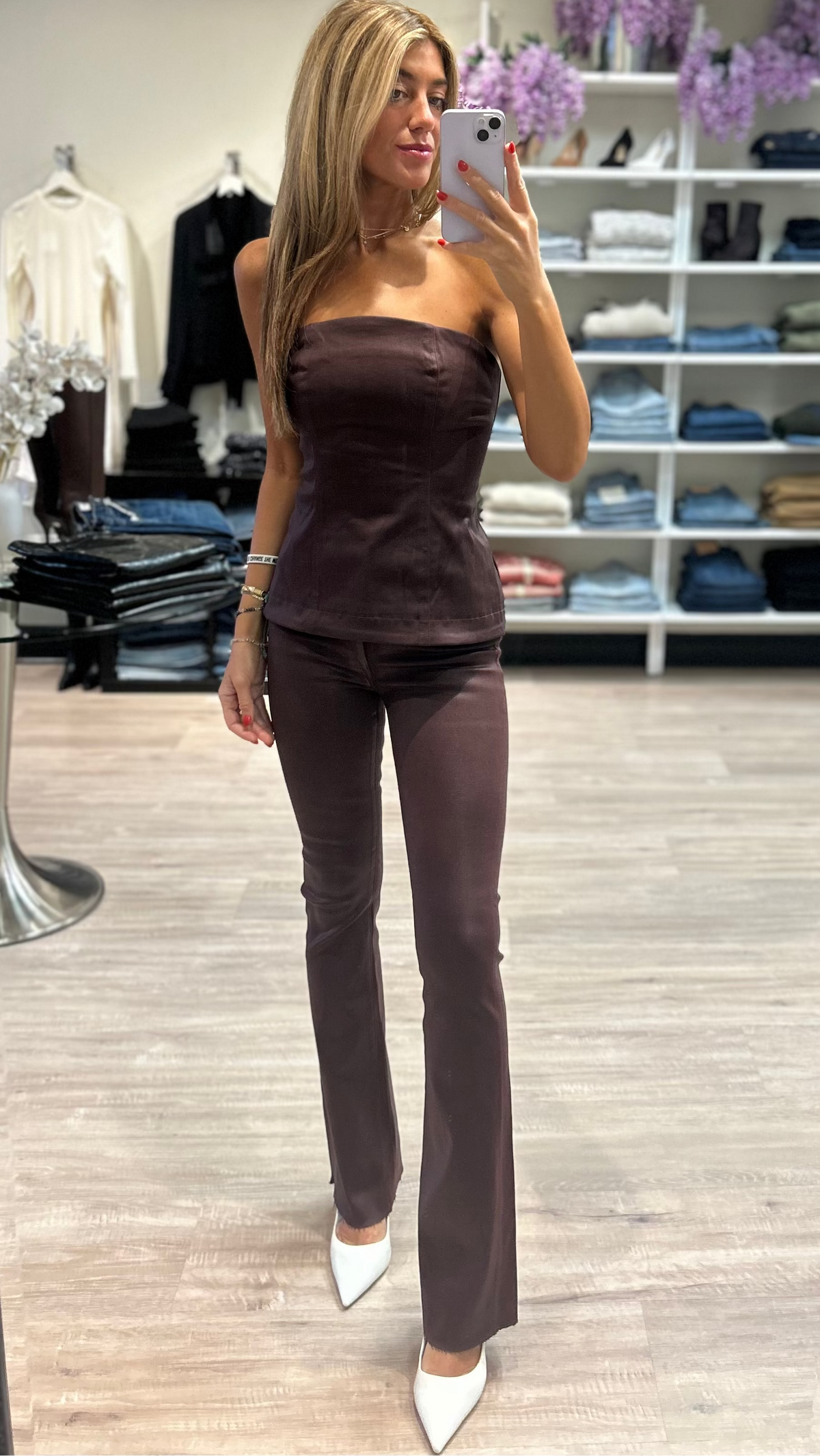 DL1961 Bridget High Rise Bootcut Coated Jeans 33" in Saffron