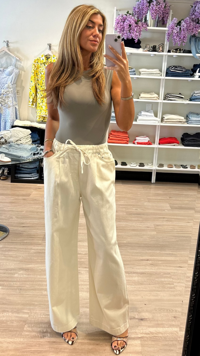 Nude Lucy Esme Drawstring Jean in Natural