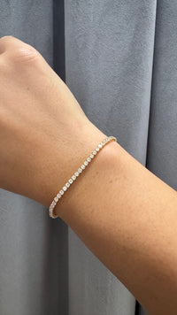 Shashi Bead Closure Tennis Bracelet in Gold