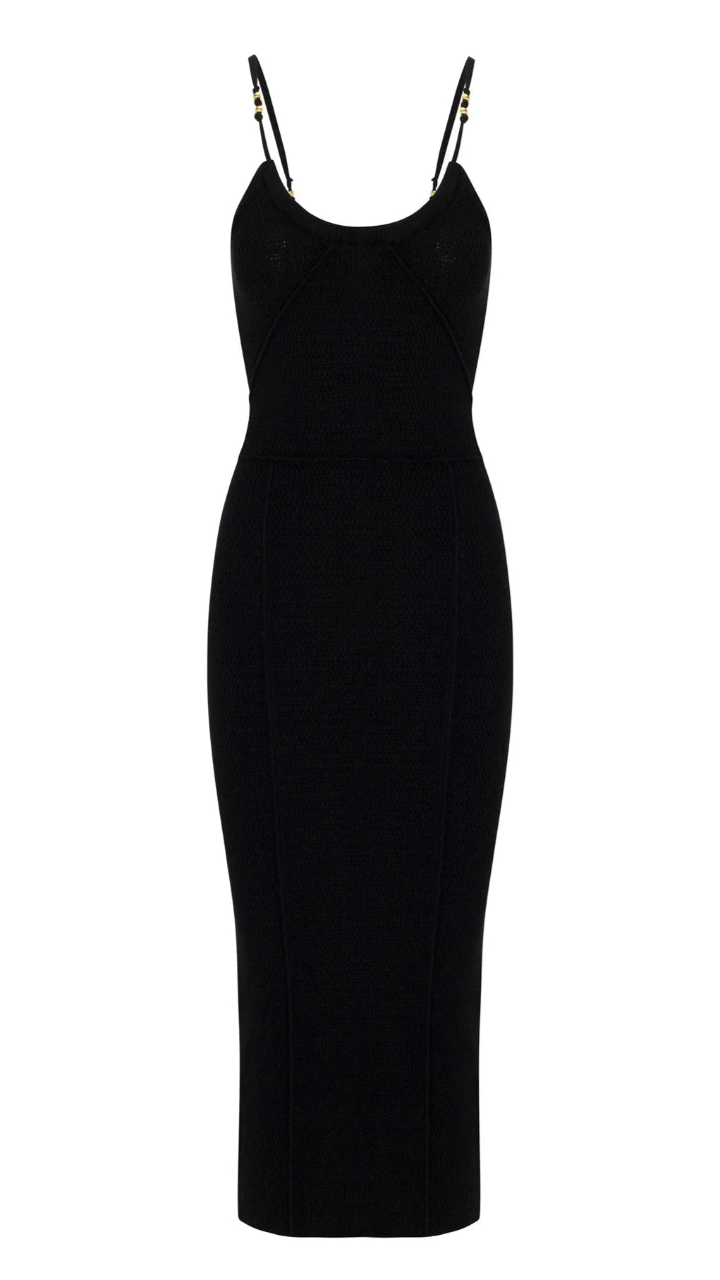 Osis Studio Violet Knit Midi Dress in Black
