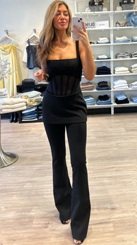 Misha The Ines Bonded Jumpsuit in Black