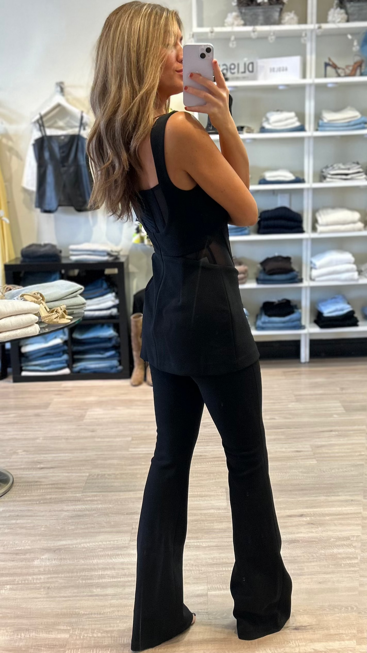 Misha The Ines Bonded Jumpsuit in Black