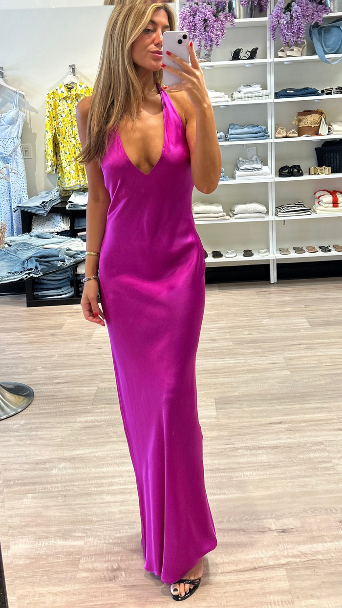 Amanda Uprichard Bondi Halter Gown in New Orchid
