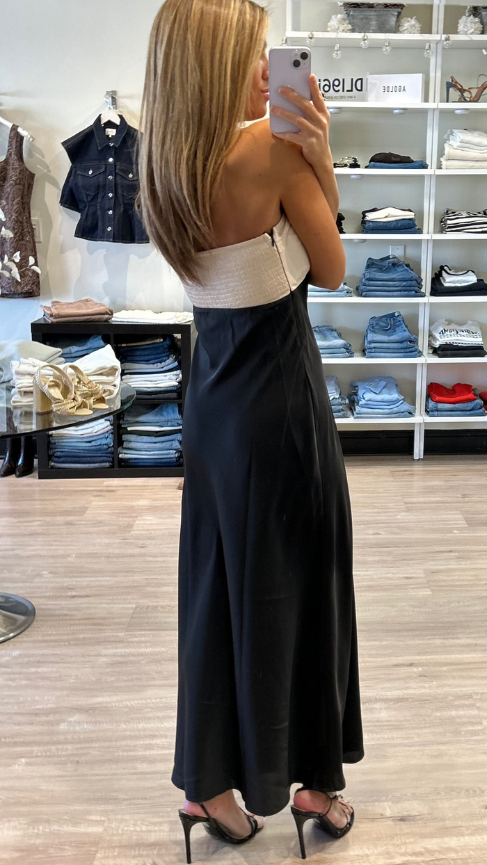Heartloom London Halter Dress in White/Black