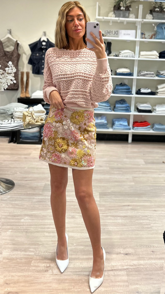 Allison New York Monroe Sweater in Blush Pink