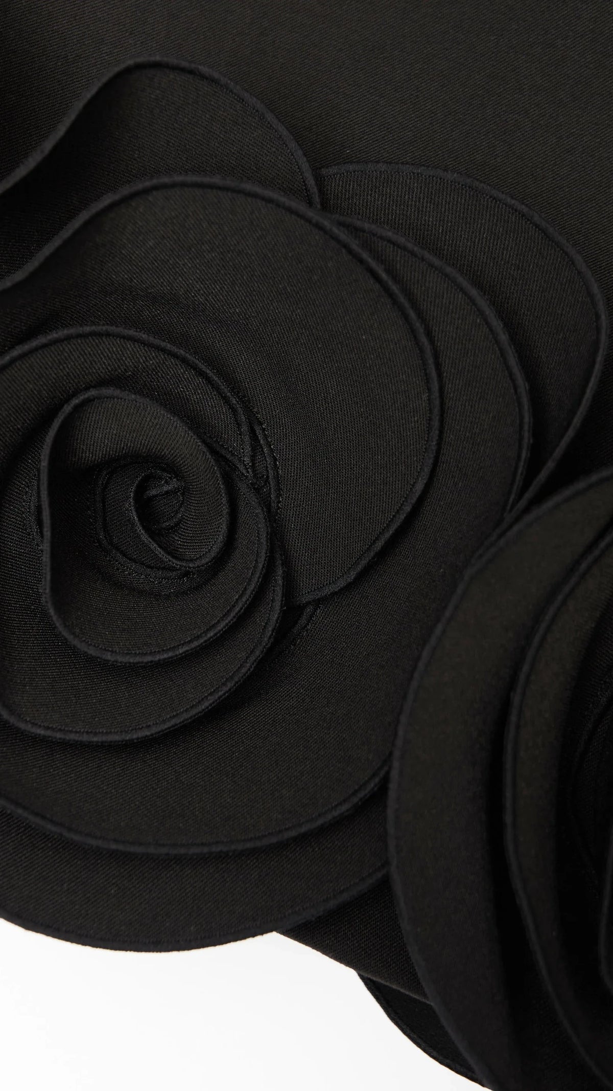 Self Portrait Crepe 3D Flower Mini in Black