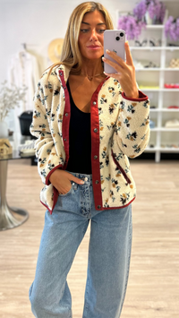 Saylor Aliza Teddy Jacket in Floral